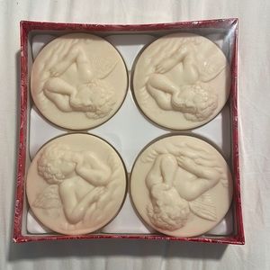 Ivory Angel Relief Round Bath Soaps - Set of 4